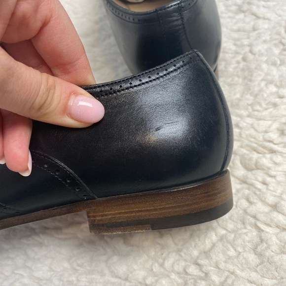 Hermès Men’s Black Leather Loafers EU 41.5 US 8.5 Lace-Up Dress Business‎ Shoes - Picture 5 of 14